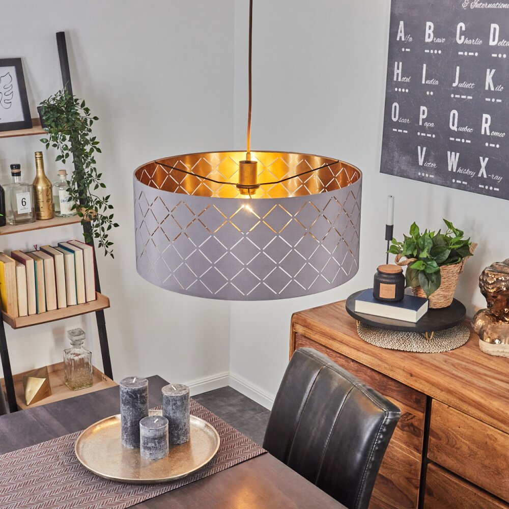 Suspension Tallaboa Gris, Cuivre, 1 lumière main product photo