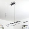 Suspension Eaglesham LED Noir, 1 lumière