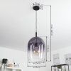 Suspension Magnano Noir, 1 lumière