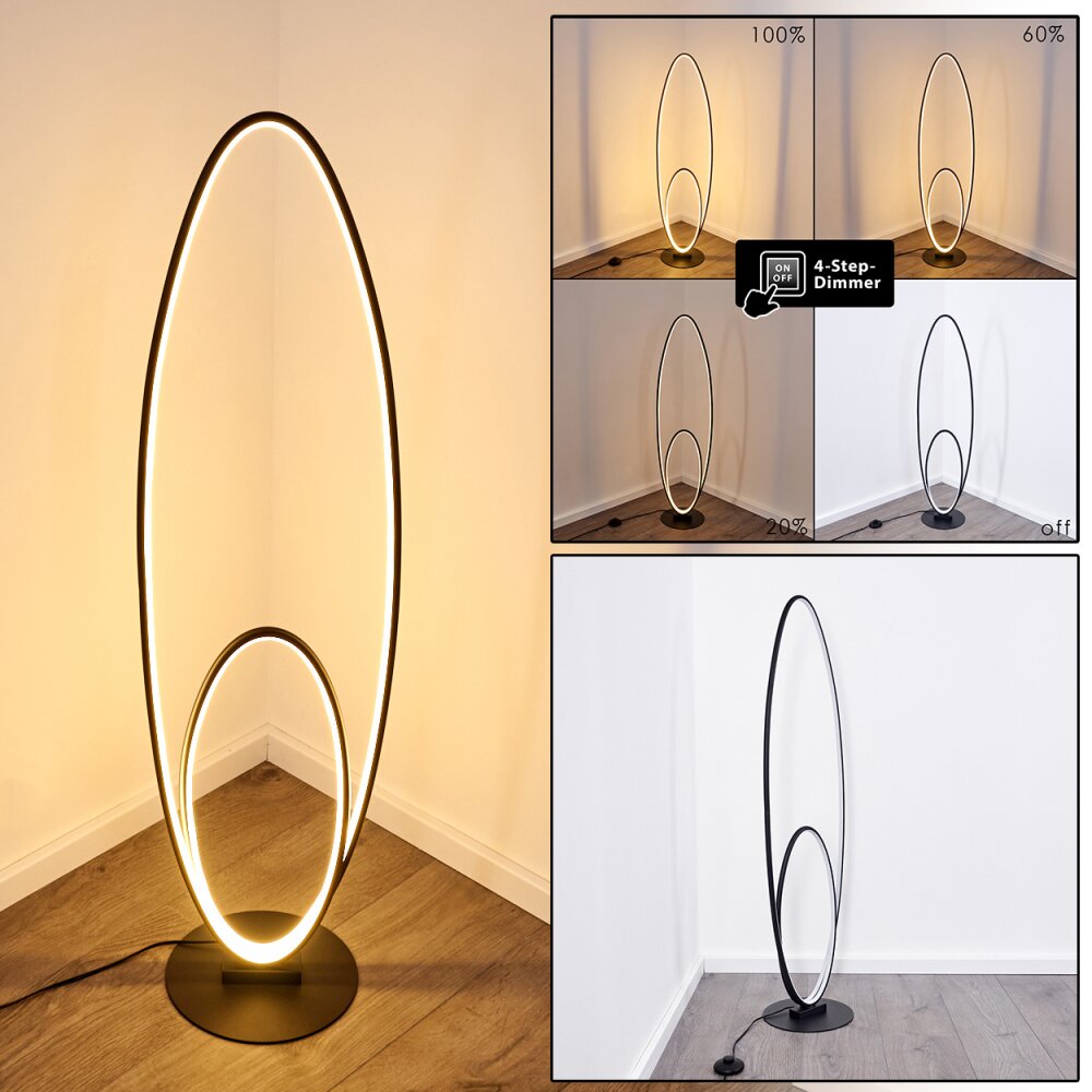 Lampadaire Harpeth LED Noir, 1 lumière main product photo