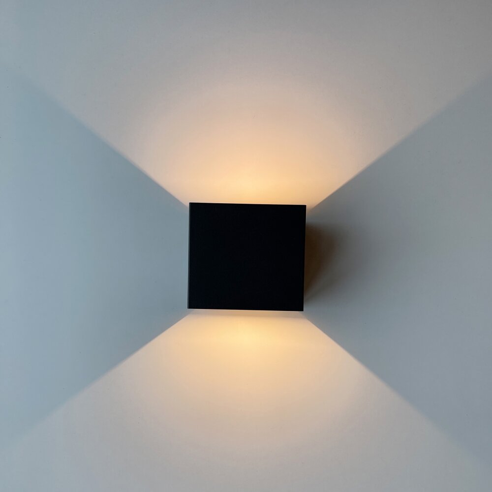 Applique murale Fischer & Honsel Thore LED Noir, 2 lumières main product photo