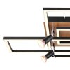 Plafonnier Globo IDA LED Couleur bois, Noir, 5 lumières
