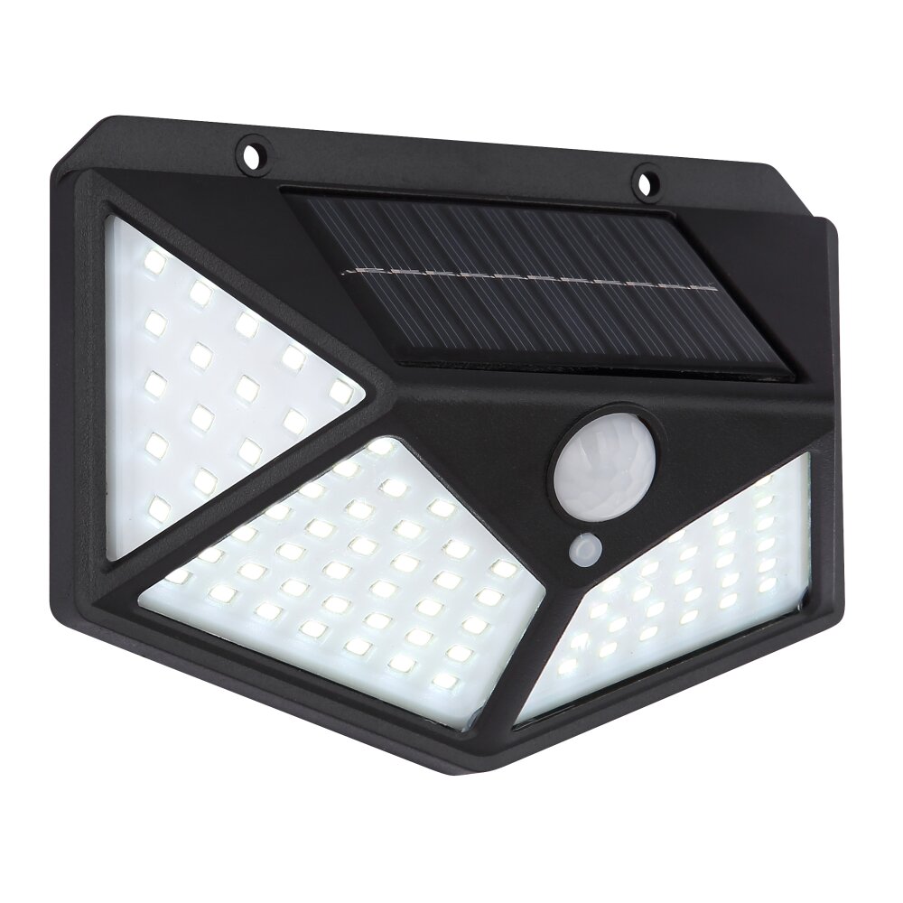 applique solaire Globo LED Noir, Transparent, 100 lumières, Détecteur de mouvement main product photo