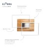 Plafonnier Elobra Panama LED Écru, 2 lumières, Télécommandes