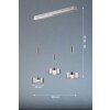 Suspension Fischer & Honsel Lavin LED Nickel mat, 3 lumières