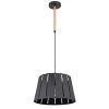 Suspension Globo LUNA Couleur bois, Noir, 1 lumière