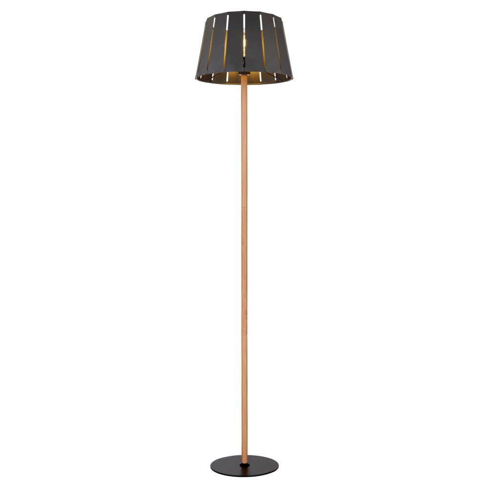 Lampadaire Globo LUNA Couleur bois, Noir, 1 lumière main product photo