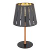 Lampe de table Globo LUNA Couleur bois, Noir, 1 lumière