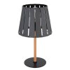 Lampe de table Globo LUNA Couleur bois, Noir, 1 lumière