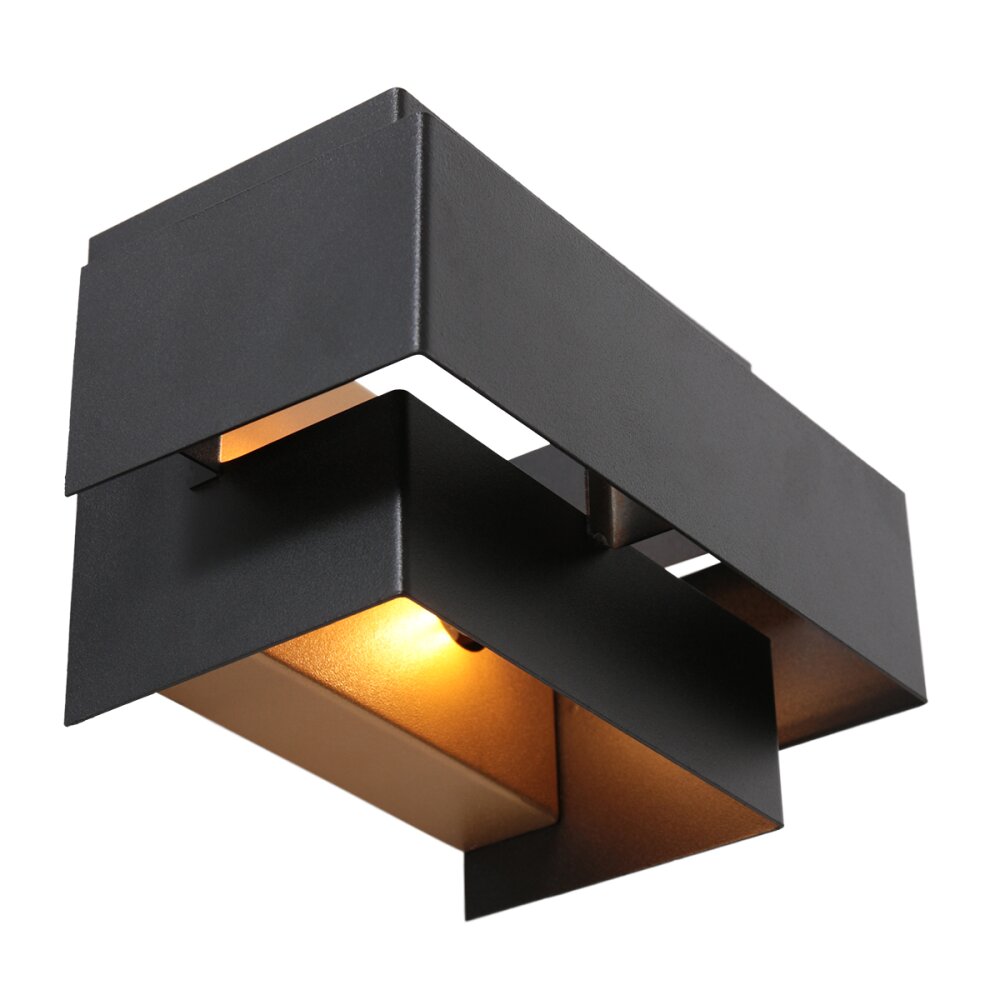 Applique murale Steinhauer Muro LED Noir, 2 lumières main product photo