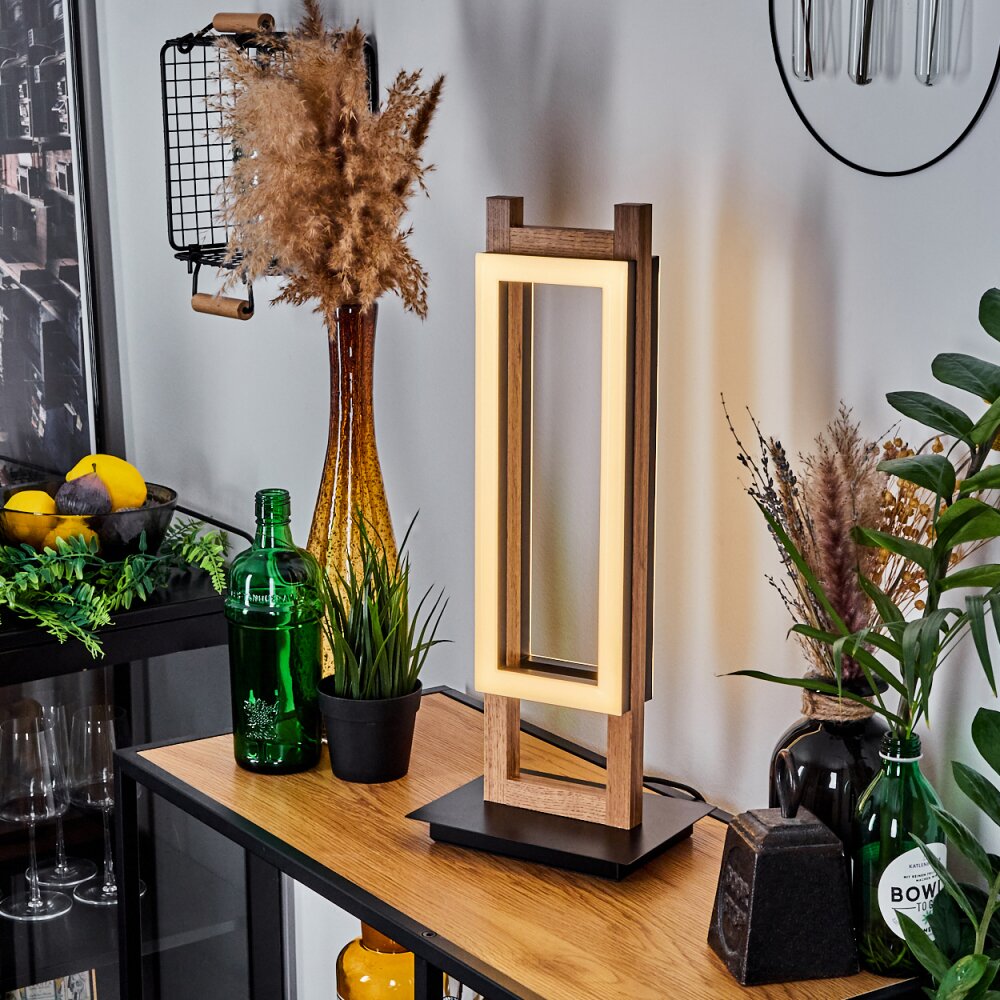 Lampe de table Ayajasco LED Couleur bois, Noir, 1 lumière main product photo