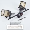 Plafonnier Eglo DELLOW Noir, 2 lumières