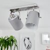 Plafonnier Puelches Nickel mat, 2 lumières