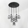 Suspension Sernf Noir, 10 lumières