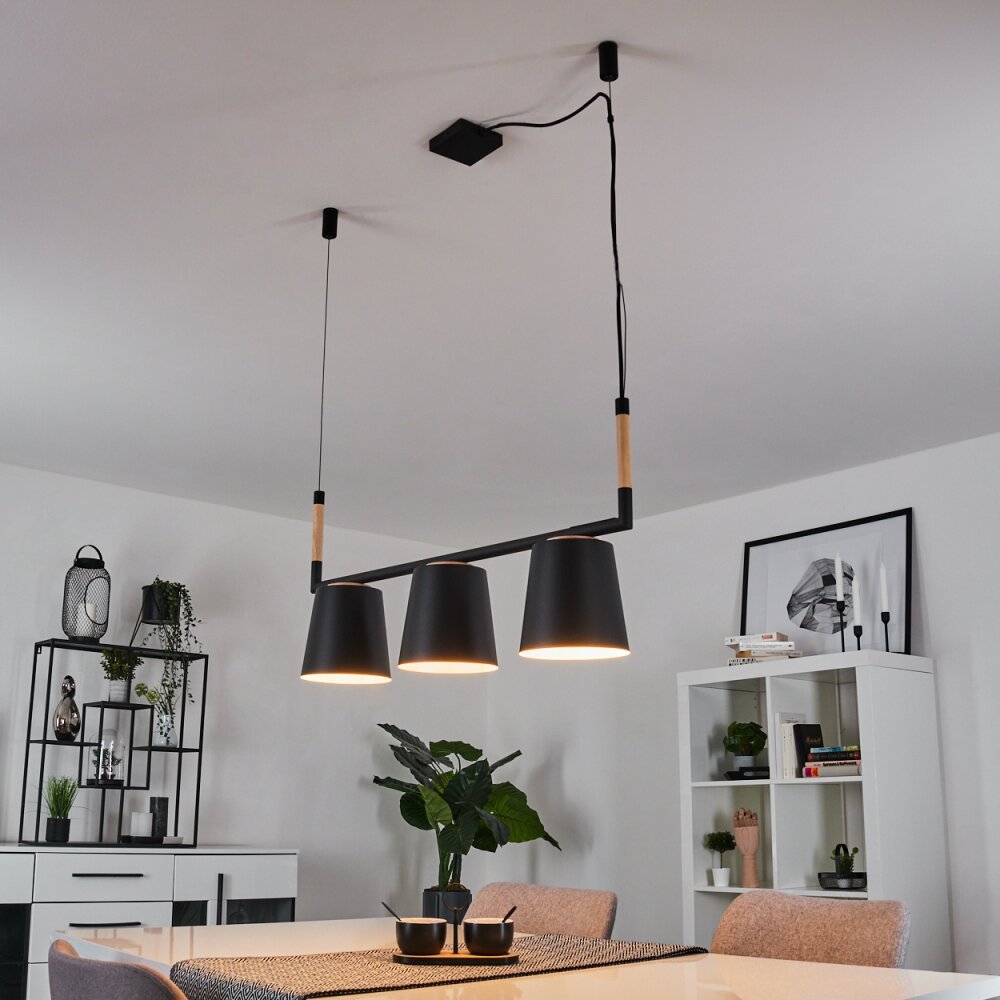 Suspension Cerrizal Écru, Noir, 3 lumières main product photo