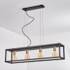 Suspension Woden Noir, 4 lumières
