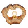 Lampe de table Globo VINZENZ Brun, Couleur bois, 1 lumière