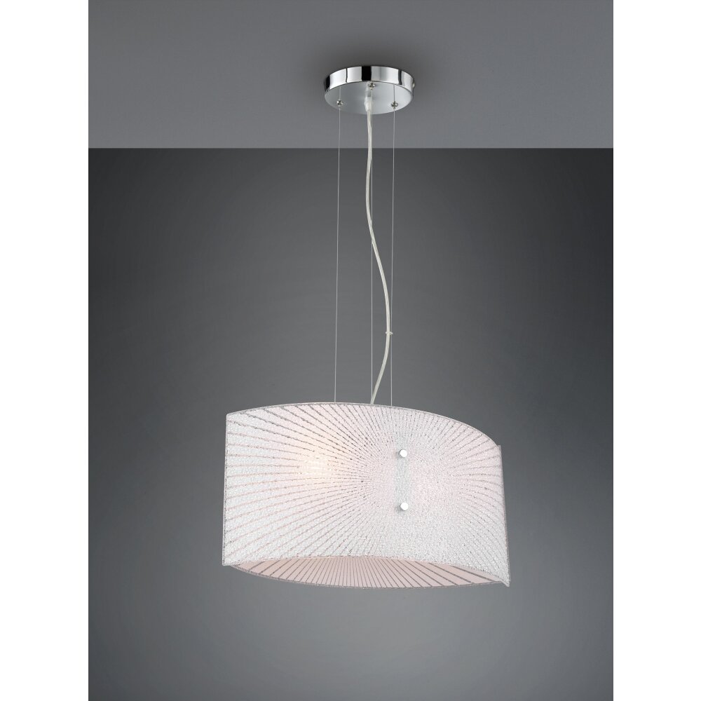 Suspension Trio Elisa Chrome, 2 lumières main product photo