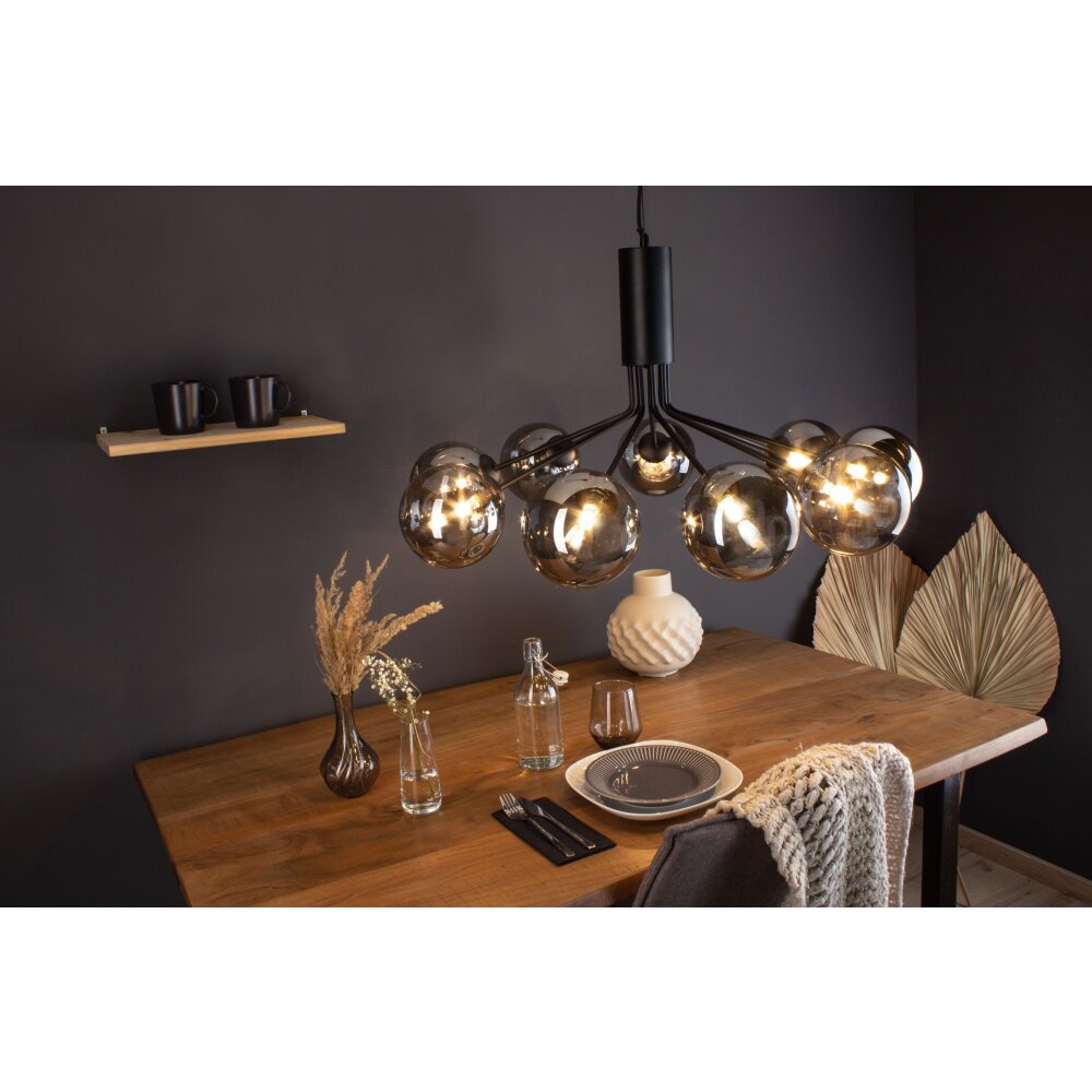 Suspension Luce Design NEPTUN Noir, 9 lumières main product photo
