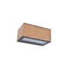 Applique murale d'extérieur Lutec Gemini LED Anthracite, Couleur bois, 1 lumière