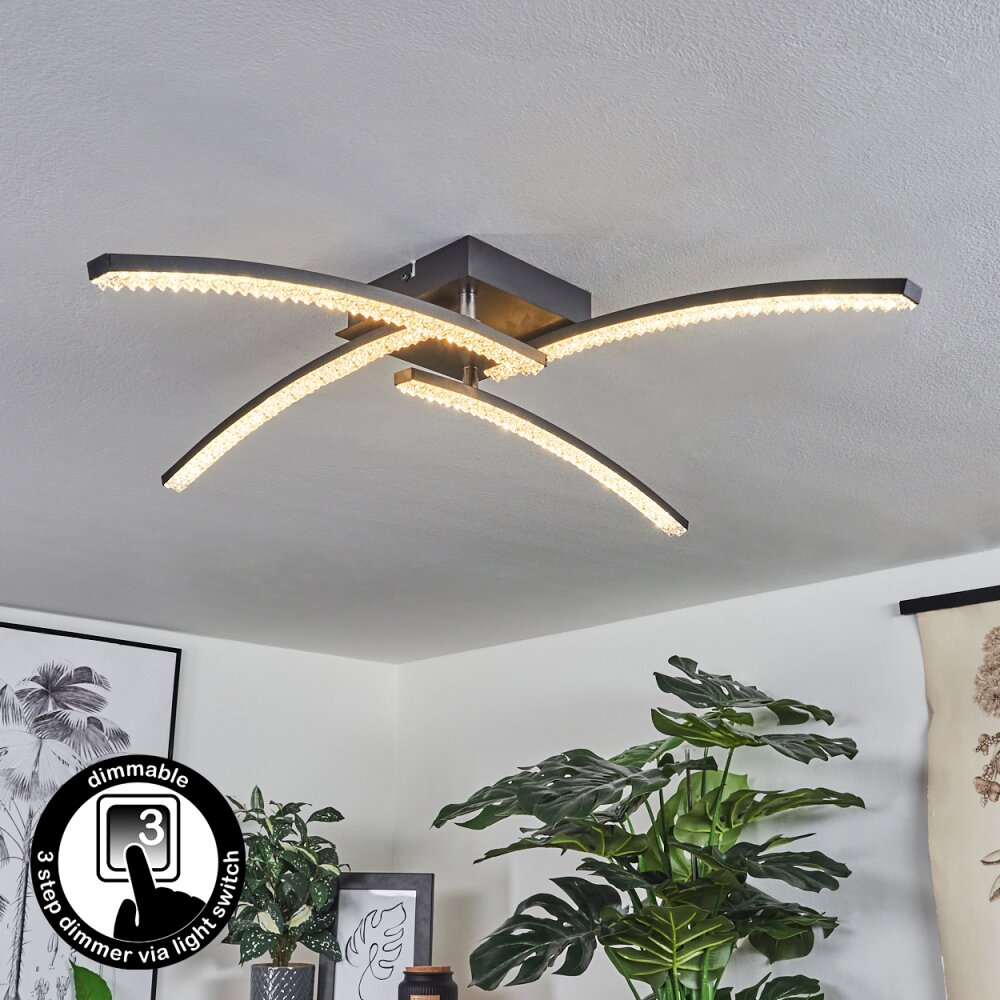 Plafonnier Rheinfelden LED Noir, 1 lumière main product photo