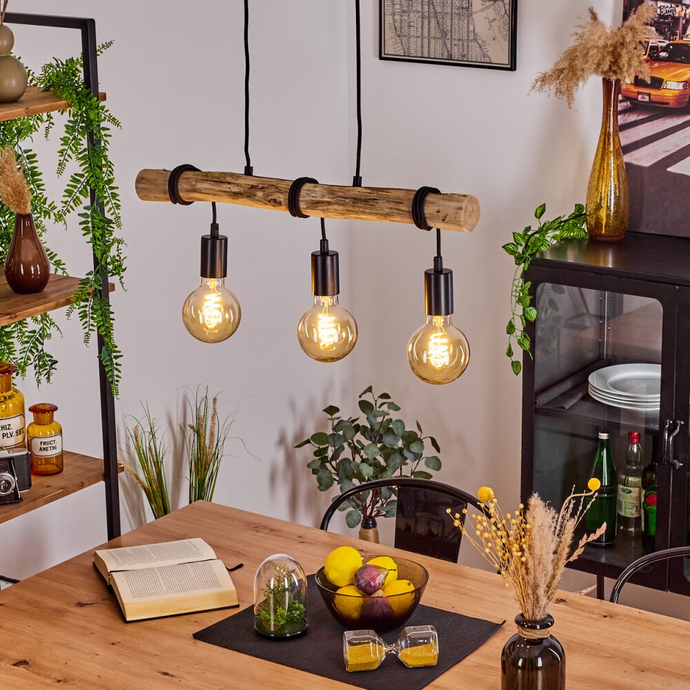 Suspension Toleda Écru, Noir, 3 lumières main product photo