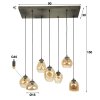 Suspension Espriella Argent Oxydé, 7 lumières