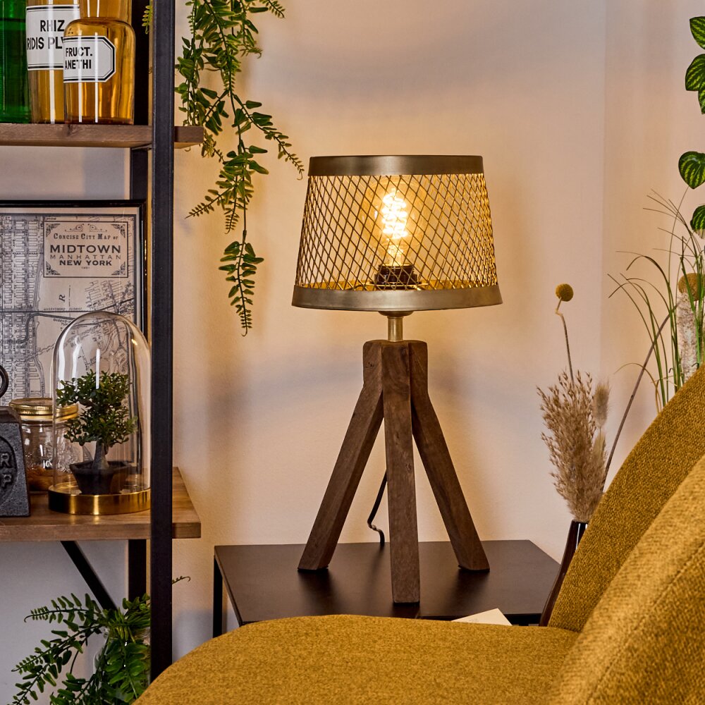 Lampe de table Tomaca Laiton, Écru, 1 lumière main product photo