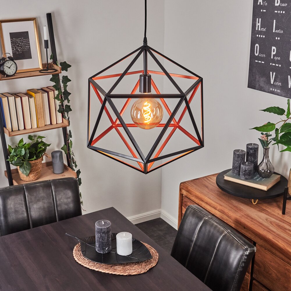 Suspension Mamonal Noir, 1 lumière main product photo
