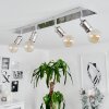 Plafonnier Lagunita Chrome, Nickel mat, 4 lumières