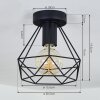 Plafonnier Denno Noir, 1 lumière