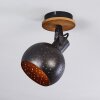 Plafonnier Imana Bois foncé, Noir, 1 lumière