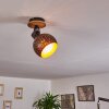 Plafonnier Imana Bois foncé, Noir, 1 lumière