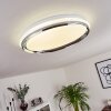 Plafonnier Alberton LED Chrome, Transparent, Blanc, 1 lumière