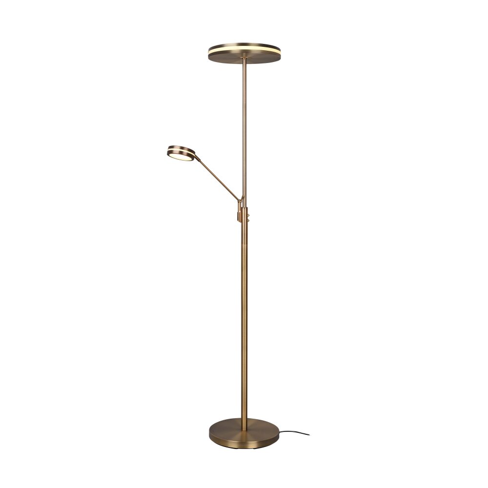Lampadaire Trio Franklin LED Vieux laiton, 2 lumières main product photo