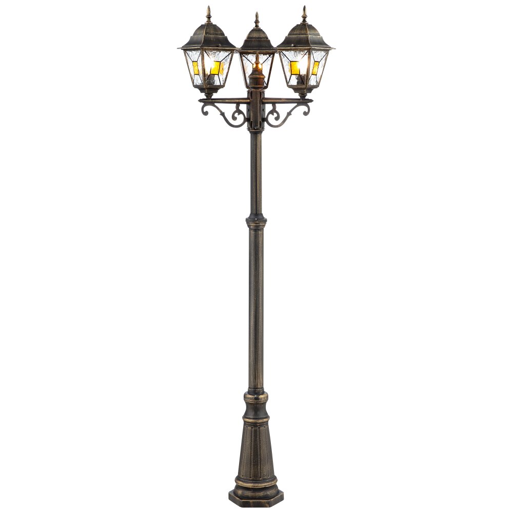 Réverbère Brilliant Janel Noir, 3 lumières main product photo