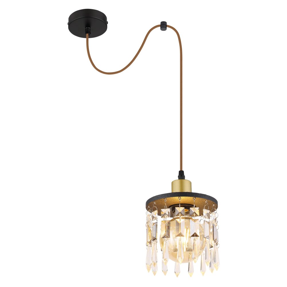 Suspension Globo COMMA Laiton, Fumé, Noir, 1 lumière main product photo