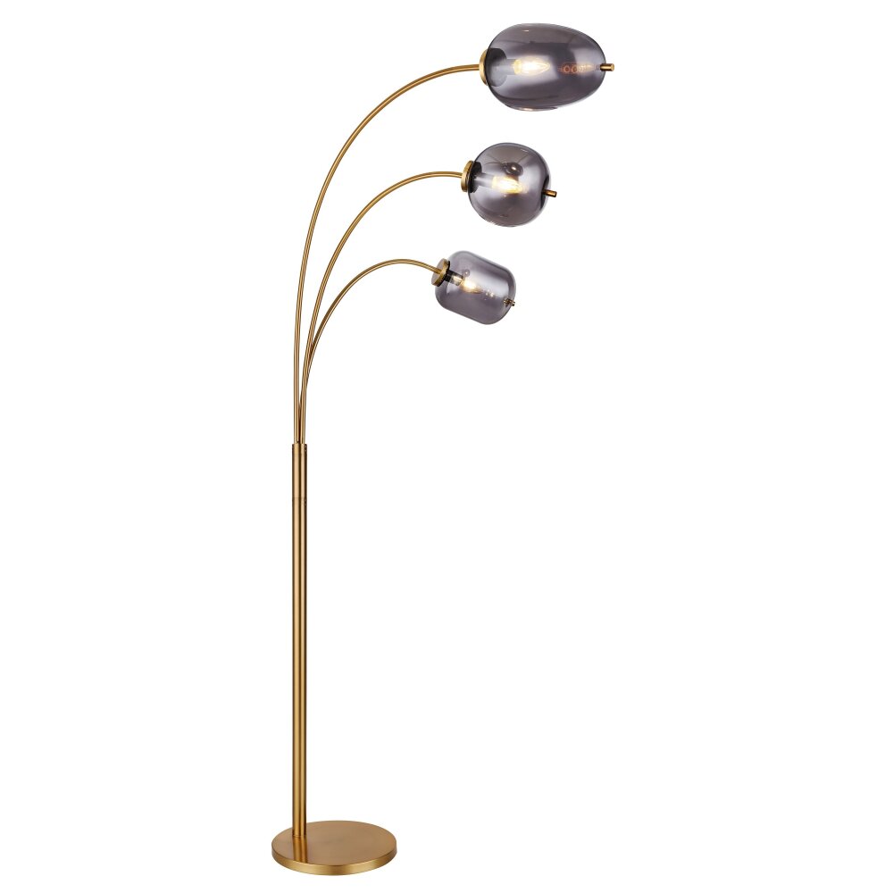 Lampadaire Globo BLACKY Laiton, 3 lumières main product photo