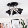Plafonnier Gralingen Nickel mat, Noir, 3 lumières