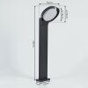 Borne lumineuse Kelo LED Anthracite, 1 lumière