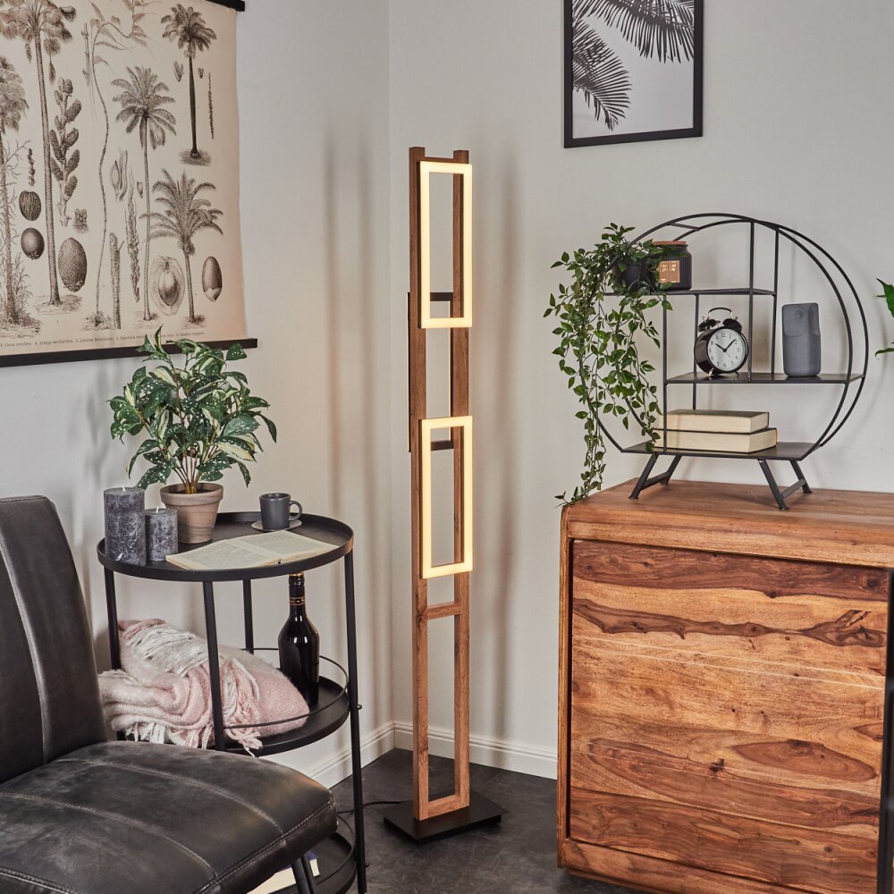 Lampadaire Ayajasco LED Couleur bois, Écru, Noir, 1 lumière main product photo