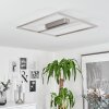 Plafonnier Rauma LED Nickel mat, 1 lumière