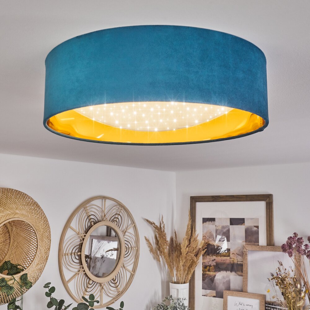 Plafonnier Maripi LED Bleu, Or, 1 lumière main product photo