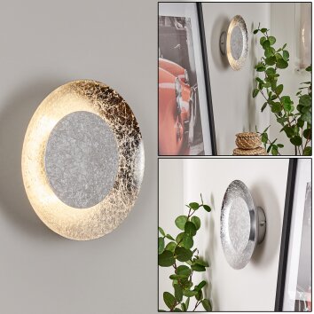 Applique murale Merlo LED Argenté, 1 lumière