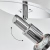 Plafonnier Morges LED Chrome, Blanc, 3 lumières