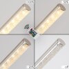 Plafonnier Noppa LED Chrome, Nickel mat, 2 lumières, Télécommandes, Changeur de couleurs