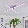 Plafonnier Noppa LED Chrome, Nickel mat, 2 lumières, Télécommandes, Changeur de couleurs