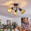 Plafonnier Calamar Noir, 3 lumières