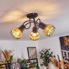 Plafonnier Calamar Noir, 3 lumières