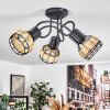 Plafonnier Calamar Noir, 3 lumières